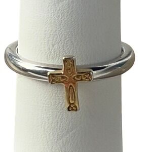 Tara's Diary Celtic Cross 925 Sterling Silver Ring Size 7